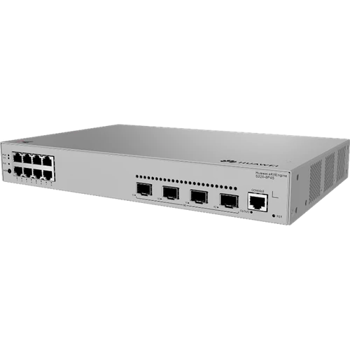 Huawei eKit Switch 8x1000Mbps (125W POE + ) + 4x1000Mbps SFP, Layer2+ managed, Rackes / Asztali - S220-8P4S Huawei eKit