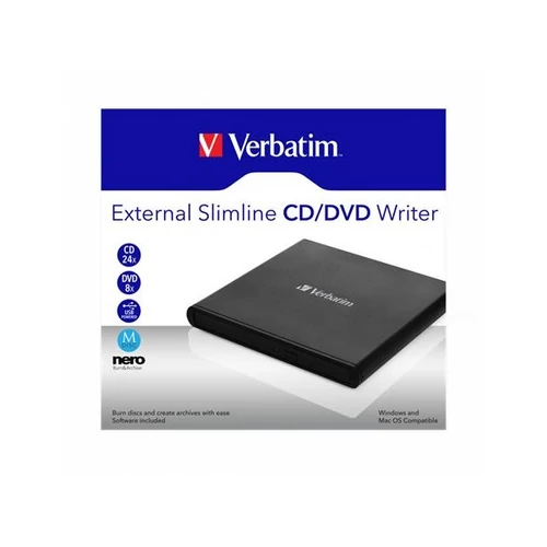 VERBATIM CD / DVD író, USB 2.0, külső, Verbatim