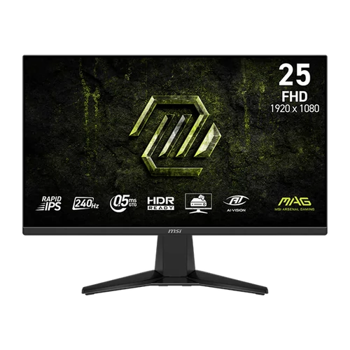MSI Monitor GAMING MAG 255F X24 24,5" FHD Rapid IPS 1920x1080, 16:9, 240Hz, 1000:1, 0,5ms, 2x HDMI, DP, Black MSI DT