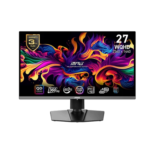 MSI Monitor GAMING MPG 271QRX QD-OLED 26,5" WQHD 2560x1440, 360Hz, 150000:1 CR, 250cd / m2, 0,03ms, 2x HDMI, DP, USB-C MSI DT