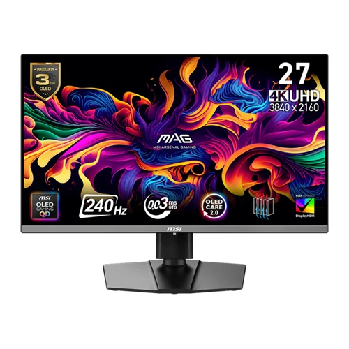 MSI Monitor GAMING MAG 272UP QD-OLED X24 26,5" UHD 3840x2160, 240Hz, 150000:1 CR, 250cd / m2, 0,03ms, 2x HDMI, DP, USB-C MSI DT