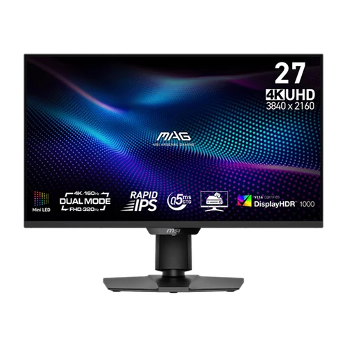 MSI Monitor GAMING MAG 274UPDF E16M Rapid IPS MiniLED 27" UHD 3840x2160, 0,5ms, 320 / 160Hz, DP, 2x HDMI, USB-C MSI DT