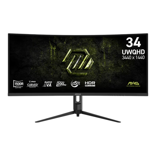 MSI Monitor GAMING MAG 342CQRF E20 Ívelt 34" UWQHD Rapid VA 3440x1440, 200Hz 21:9, 3000:1, 300cd / m2, 0,5ms, 2xHDMI, DP MSI DT