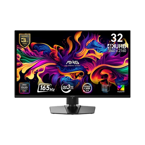 MSI Monitor GAMING MAG 322UP QD-OLED E16, 31,5" UHD 3840x2160, 16:9, 165Hz,1500000:1, 0,03ms, 2x HDMI, DP, USB-C, Black MSI DT