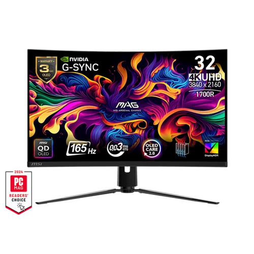 MSI Monitor GAMING MAG 321CUP QD-OLED Ívelt 31,5" UHD 3840x2160, 1700R, 165Hz, 0,03ms, 2x HDMI, DP, USB-C MSI DT