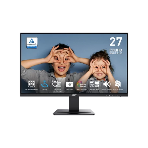 MSI Monitor Business PRO MP273U 27" UHD 3840x2160, IPS, 16:9, 60Hz, 4ms, 300cd / m2, 1000:1, 2x HDMI, DP, Black MSI DT