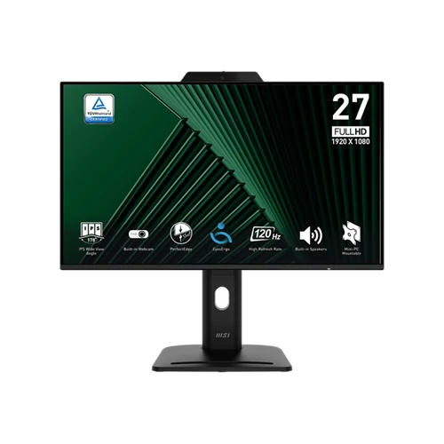 MSI Monitor Business PRO MP272PMG 27" FHD 1920x1080, IPS, 16:9, 120Hz, 1500:1, 1ms, DP, HDMI, VGA, Webcam, Black MSI DT
