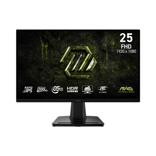 MSI Monitor GAMING MAG 256F E20 24,5" FHD Rapid IPS 1920x1080, 16:9, 200Hz, 1000:1, 0,5ms, 2x HDMI, DP, Black MSI DT