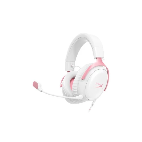 HP HYPERX vezetékes gaming fejhallgató Cloud III - fehér / rózsaszín HP