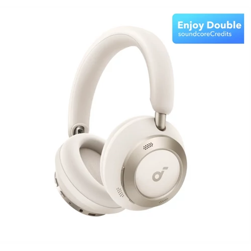 ANKER Vezeték Nélküli Fejhallgató, Soundcore Space One Pro, Összecsukható, Aktív Zajszűrő, cream white - A3062G21 Anker