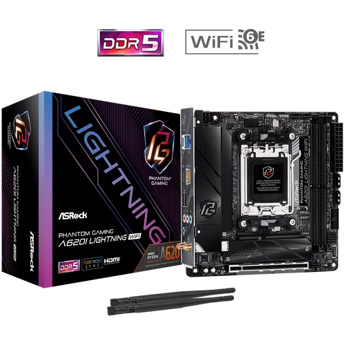 ASRock sAM5 A620I LIGHTNING WIFI alaplap