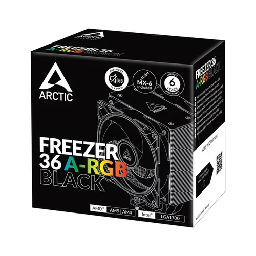 ARCTIC COOLING CPU hűtő Freezer 36 A-RGB, Fekete ARTIC Cooling
