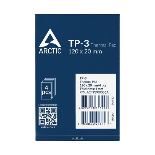 ARCTIC COOLING Hővezető lap TP-3 120x120mm, 1mm (4-PACK) ARTIC Cooling