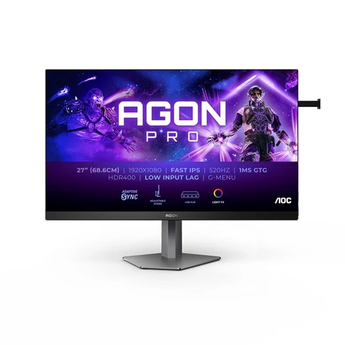 AOC Gaming 520Hz IPS monitor 27" AG276FK, 1920x1080 16:9, 400cd / m2, 0,3ms, 2xHDMI / 2xDisplayPort / 2xUSB AOC