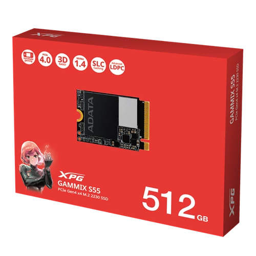 ADATA SSD M.2 2230 NVMe Gen4x4 512GB GAMMIX S55 ADATA