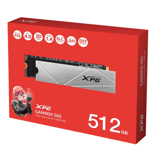 ADATA SSD M.2 2280 NVMe Gen4x4 512GB GAMMIX S60 ADATA