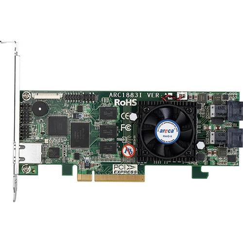 Areca ARC-1883I 8port 12Gb/s SAS RAID PCIe x8 Card, Dual Core ROC, 2GB cache, 2x