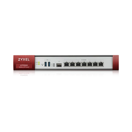 ZYXEL Tűzfal 7xLAN / DMZ(1000Mbps) + 1SFP + 1xUSB, Rackes + 1év UTM Bundle, ATP500-EU0102F