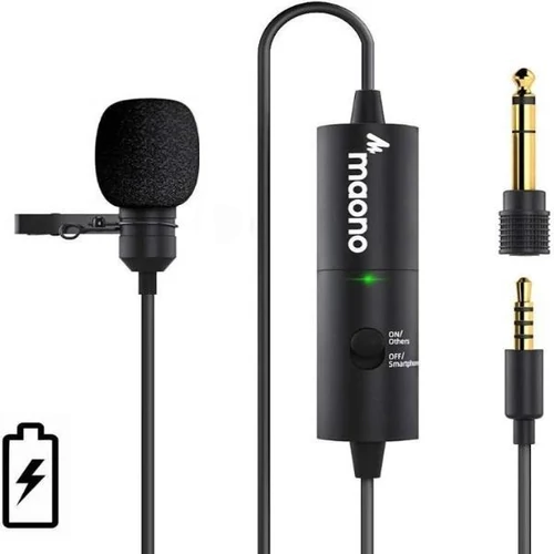 MAONO Tölthető Mikroport AU-100R, Rechargeable Omnidirectional Lapel Microphone