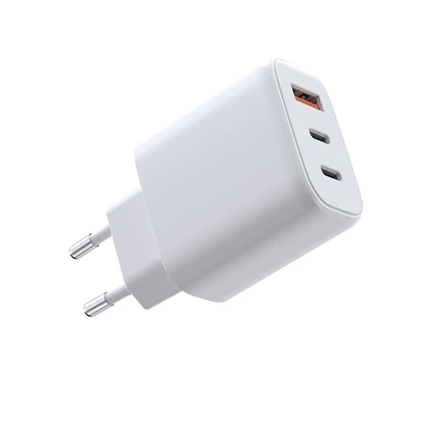 AVAX Hálózati töltő USB-A 2xUSB-C 65W, fehér AVAX