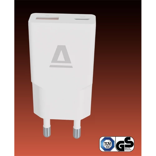 AVAX Hálózati töltő USB-A USB-C 30W Nano Slim fehér AVAX