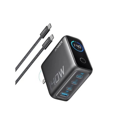ANKER Hálózati Töltő, 3xUSB-C 1xUSB-A 140W, sötétszürke - B2697GZ1 Anker