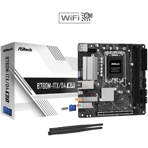 ASRock LGA1700 B760M-ITX/D4 WIFI alaplap