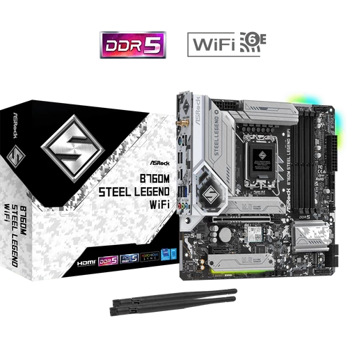 ASRock LGA1700 B760M STEEL LEGEND WIFI alaplap