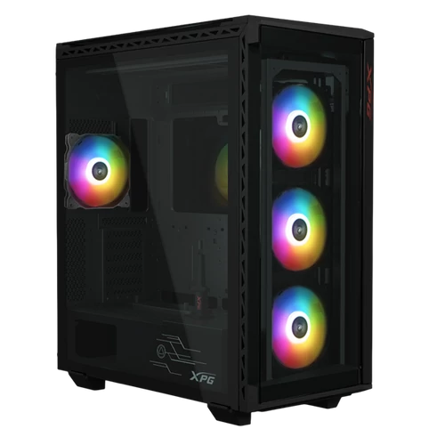 ADATA XPG Ház E-ATX Battlecruiser II, 4x120mm RGB ventilátor, Tápegység nélkül, üvegfalú, fekete ADATA