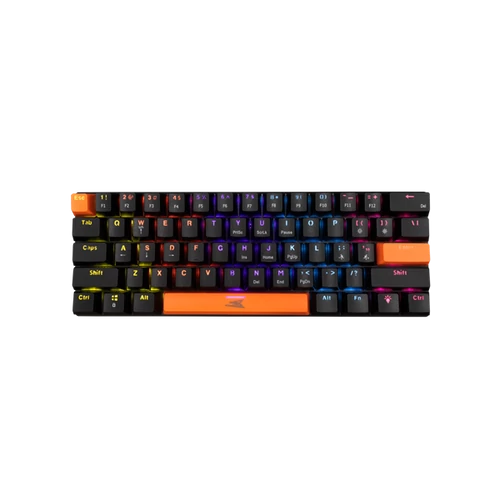 Baracuda DOLPHIN-B / BL-US, BGK-03121B / BL-US, fekete mechanikus gamer billentyűzet kék kapcsolóval, angol Baracuda