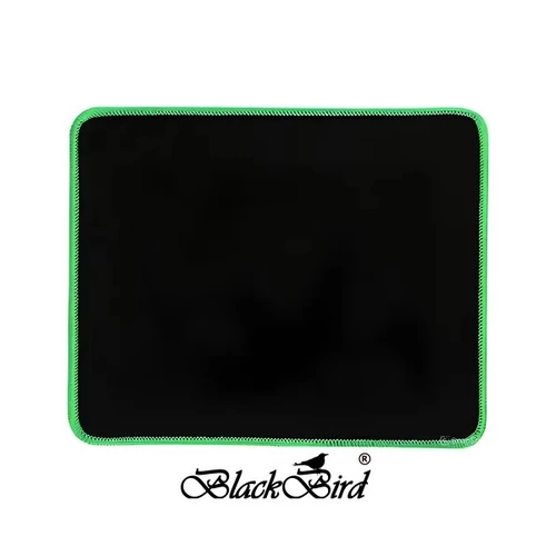BLACKBIRD Egérpad Gamer NanoGlide  21x25cm 3mm vastag zöld varrott szegély BlackBird