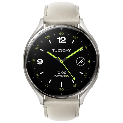 Xiaomi Watch 2 Titan Gray Case With White Leather Strap / BHR9306GL