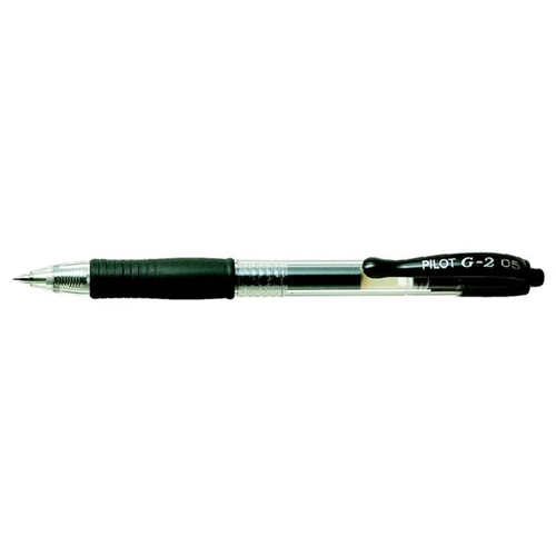 PILOT Zseléstoll, 0,25 mm, nyomógombos,"G-2", fekete PILOT
