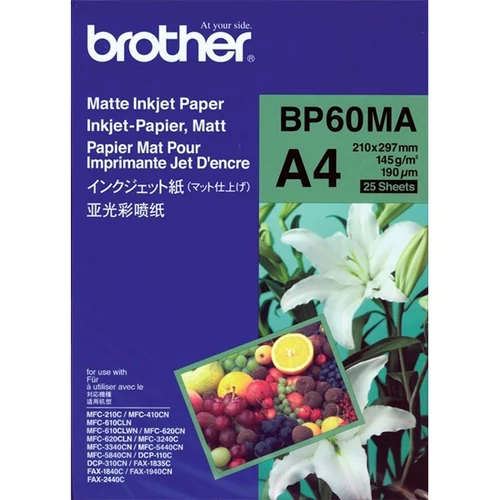BROTHER Fotópapír BP60MA, Matt tintasugaras papír (A4 / 25 lap / 145g / m2) Brother