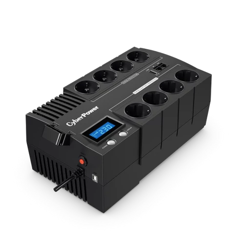 CYBERPOWER UPS BR700ELCD (8 aljzat) 700VA 420W, 230V szünetmentes elosztósor + USB LINE-INTERACTIVE