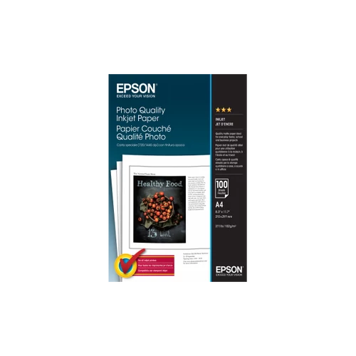 EPSON Photo Quality Inkjet Paper - A4 (210 mm x 297 mm) - 102 g / m2 - 100 Lap