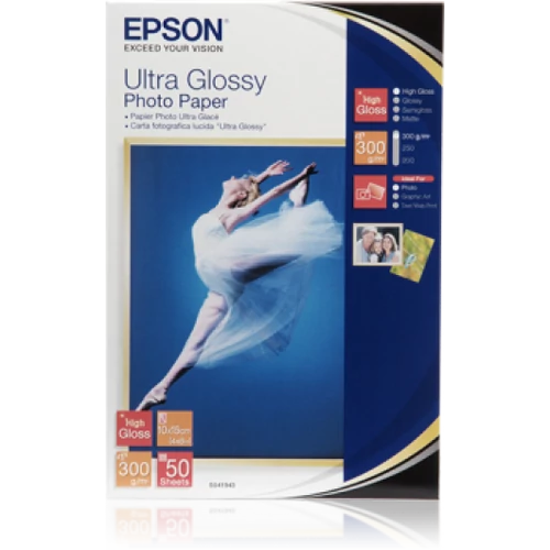 Epson 10x15 Ultra Fényes Fotópapír 50Lap 300g (Eredeti)