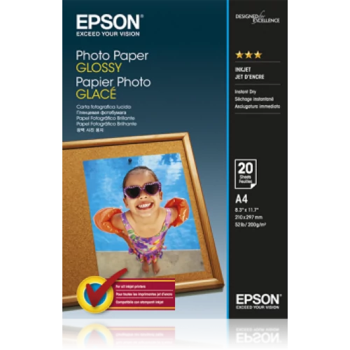 Epson A/4 Fényes Fotópapír 20Lap 200g (Eredeti)