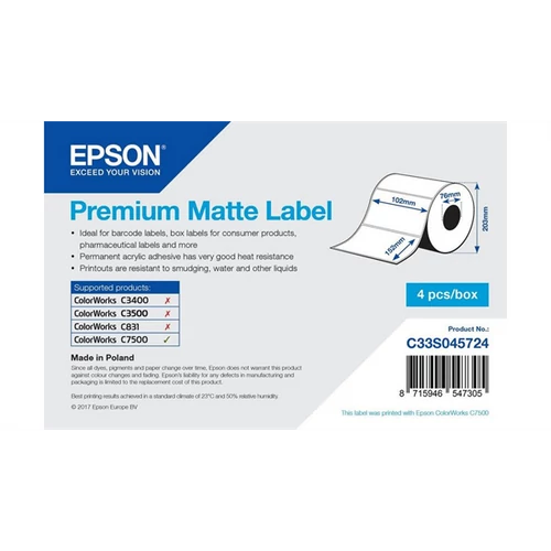 EPSON Premium Matte Label 102 x 152mm, 800 lab Epson
