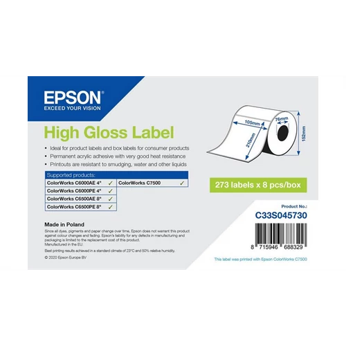 EPSON High Gloss Label  105 x 210mm, 273 lab Epson