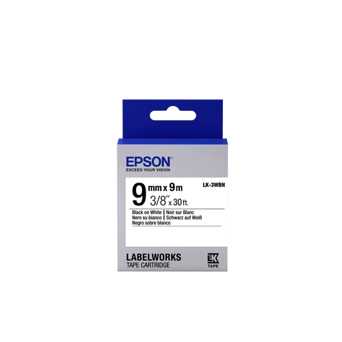 Epson LK-3WBN címkeszalag Black/White 9mm (9m) Epson