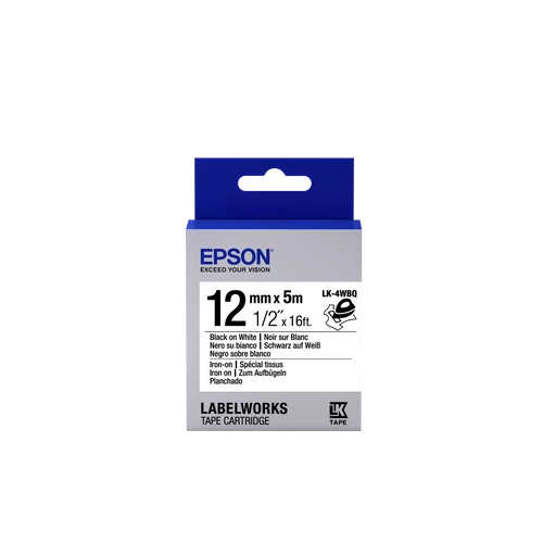 Epson LK-4WBQ címkeszalag Black/White 12mm (5m) Epson