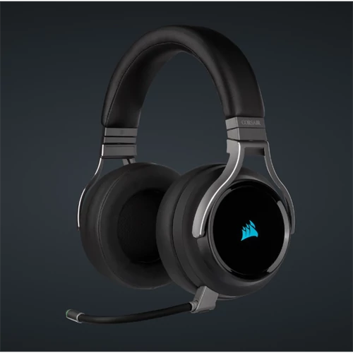 CORSAIR Vezetékes / Vezeték Nélküli Headset, VIRTUOSO RGB WIRELESS High-Fidelity Gaming, Levehető Mikrofon, RGB, fekete Corsair