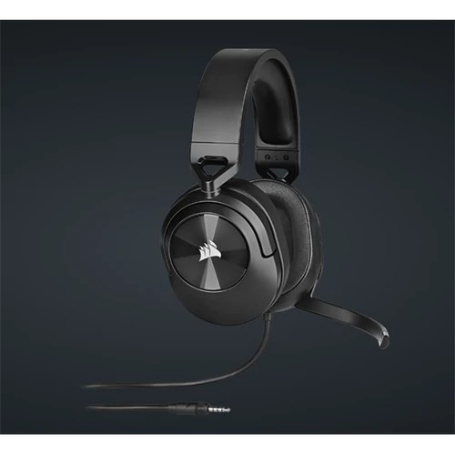 CORSAIR Vezetékes Headset, HS55 Gaming, Ultrakönnyű, Jack dugós, fekete Corsair