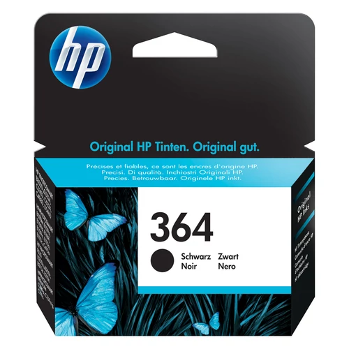 A HP 364 fekete tintapatron éles, lézerminőségű szöveget nyomtat. A HP megbízható, kiváló minőségű nyomtatást és a tintapatronok újrahasznosításához egyszerű lehetőségeket biztosít. Hozzon létre víz-, elkenődés- és fakulásálló nyomatokat a különálló tintá