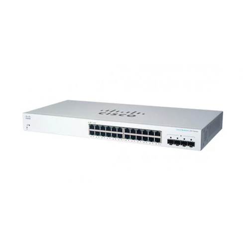 CISCO Switch 24x1000Mbps + 4x1000Mbps SFP, Menedzselhető, Fémházas, Rackes - CBS220-24T-4G-EU