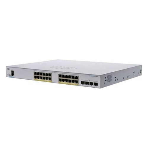 CISCO Switch 24x1000Mbps (POE + ) + 4x1000Mbps SFP, Fémházas Rackes, Menedzselhető - CBS250-24P-4G-EU