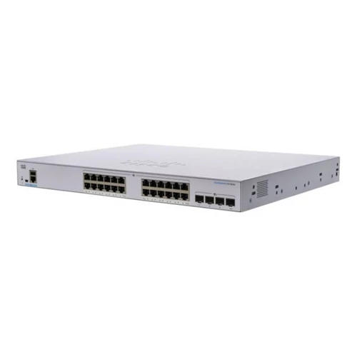 CISCO Switch 24x1000Mbps + 4x1000Mbps SFP, Fémházas Rackes, Menedzselhető - CBS250-24T-4G-EU CISCO
