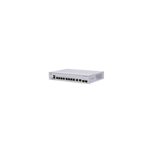 CISCO Switch 8x1000Mbps + 2x1000Mbps SFP, Menedzselhető, Fémházas, Rackes - CBS250-8T-E-2G-EU