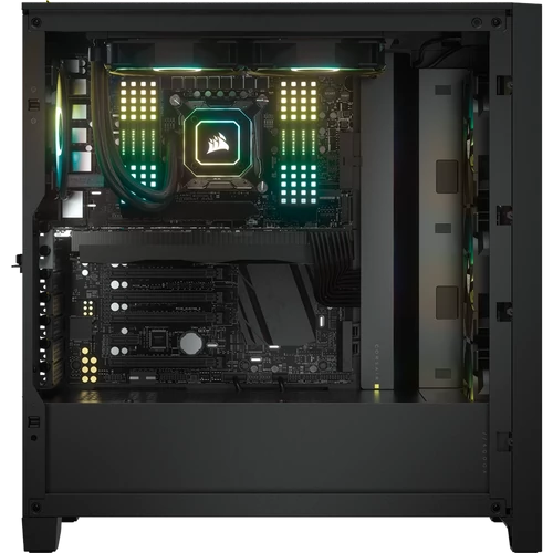 CORSAIR iCUE 4000X RGB Edzett Üveg Mid-Tower Gépház, Fekete